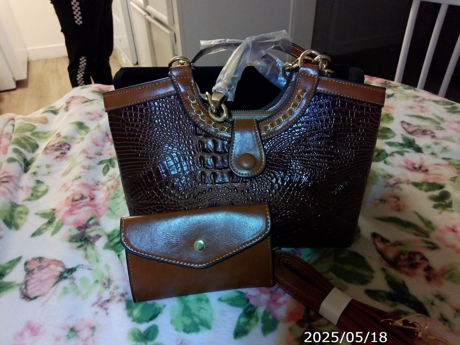 Brown Crocodile Purse