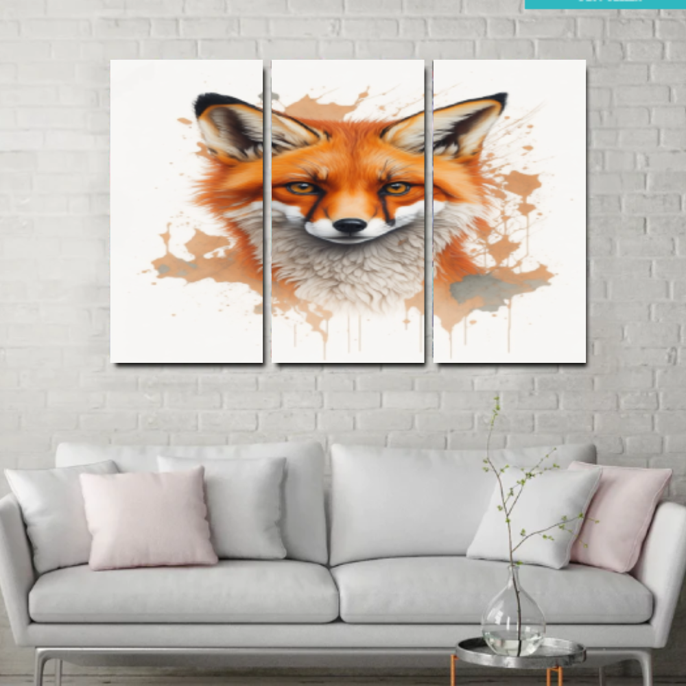 Wild Spirits: A Captivating Collection of Majestic Wildlife -Three Vertical Frames- Canvas Art Walls