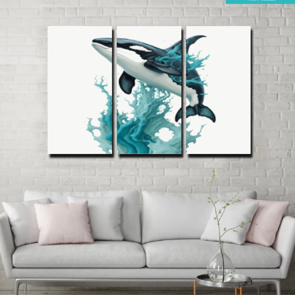 Wild Spirits: A Captivating Collection of Majestic Wildlife -Three Vertical Frames- Canvas Art Walls