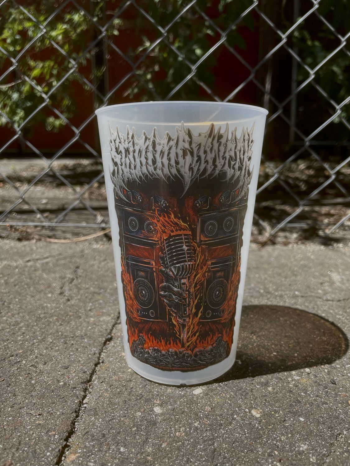 Festival Becher Metal Motiv Skeletthand
Band Merch Becher Rock & Metal
Festival Accessoire Mikrofon Motiv