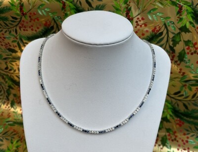 Real Silver Cubic Zirconia Collar