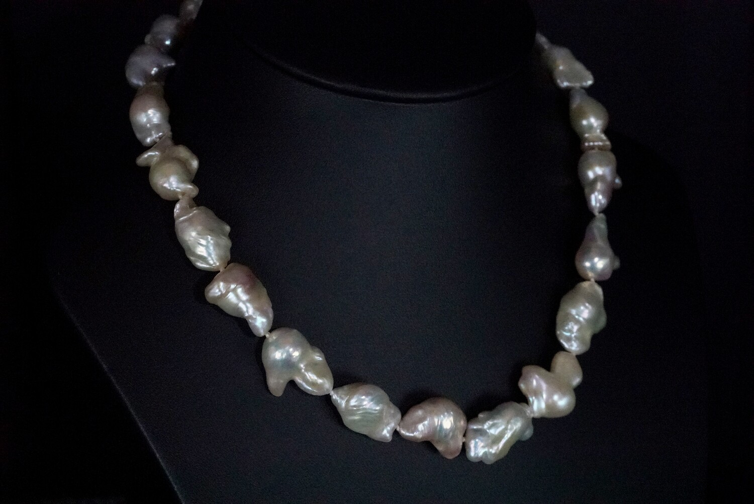 South sea pearl, Magnetic clasp, Magnetic necklace, natural shiny stone chain style jewelry, beautiful gift for GF