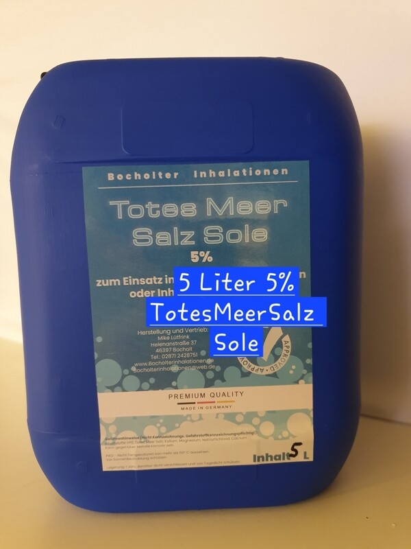 Totes MeerSalzSole 5%  5 Liter