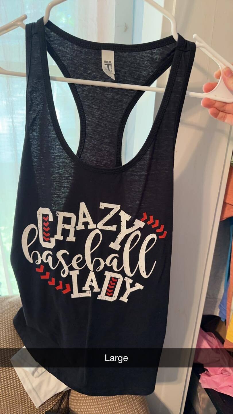 Crazy Baseball Lady Tank