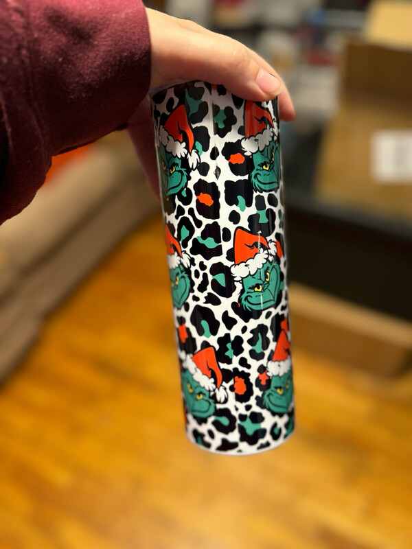 Grinch Leopard Tumbler