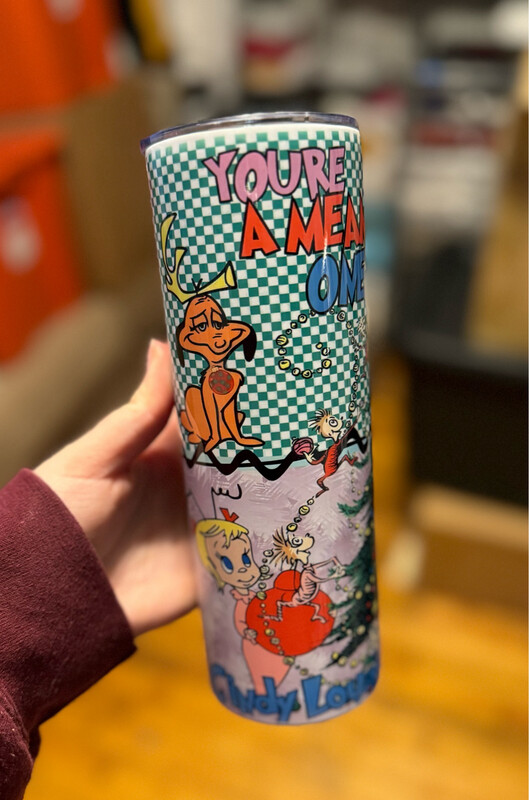 Grinch Comic Style Tumbler