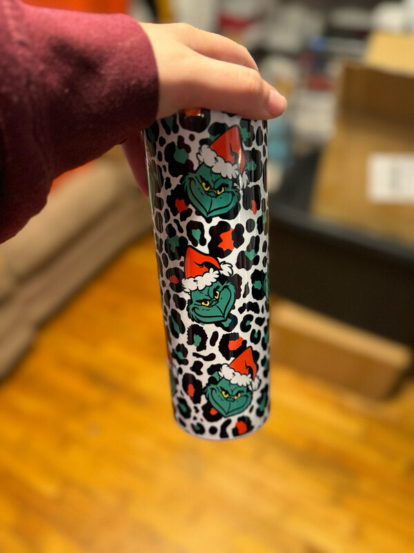 Grinch Leopard Tumbler