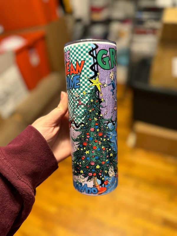 Grinch Comic Style Tumbler