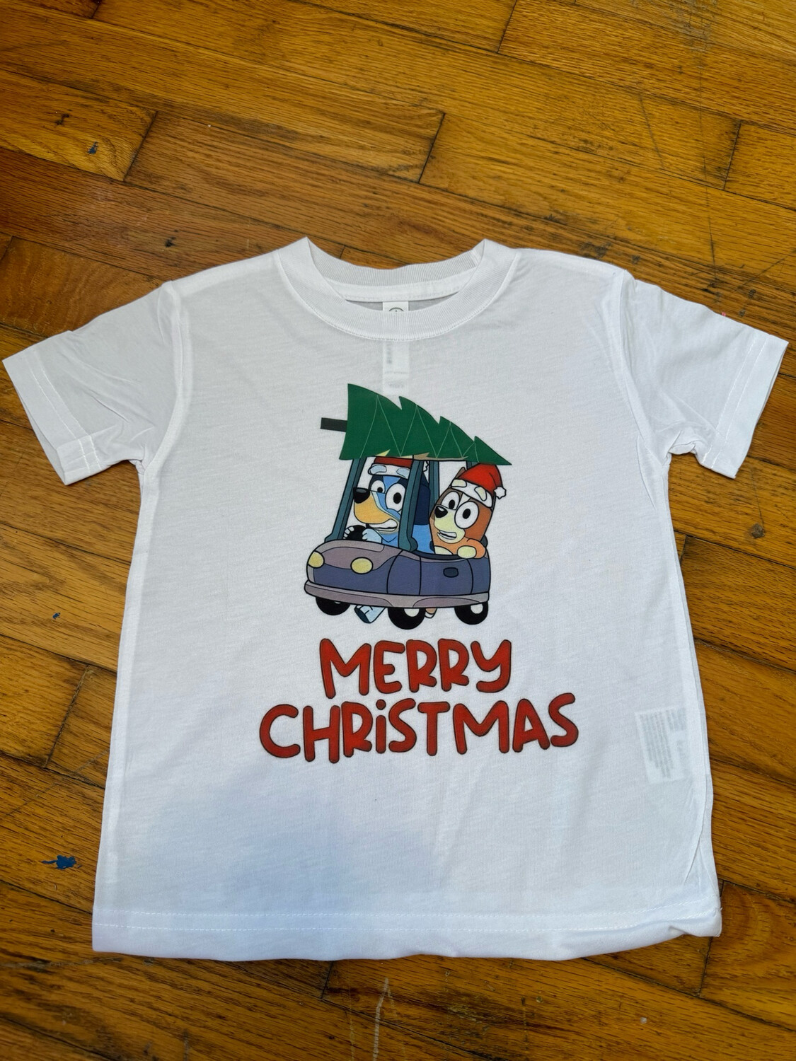 Merry Christmas Bluey Kids Tshirt