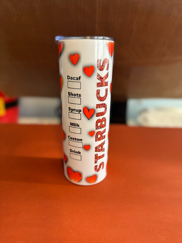 Heart Starbucks Tumbler