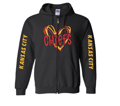 Adult Chiefs Heart Zip Jacket