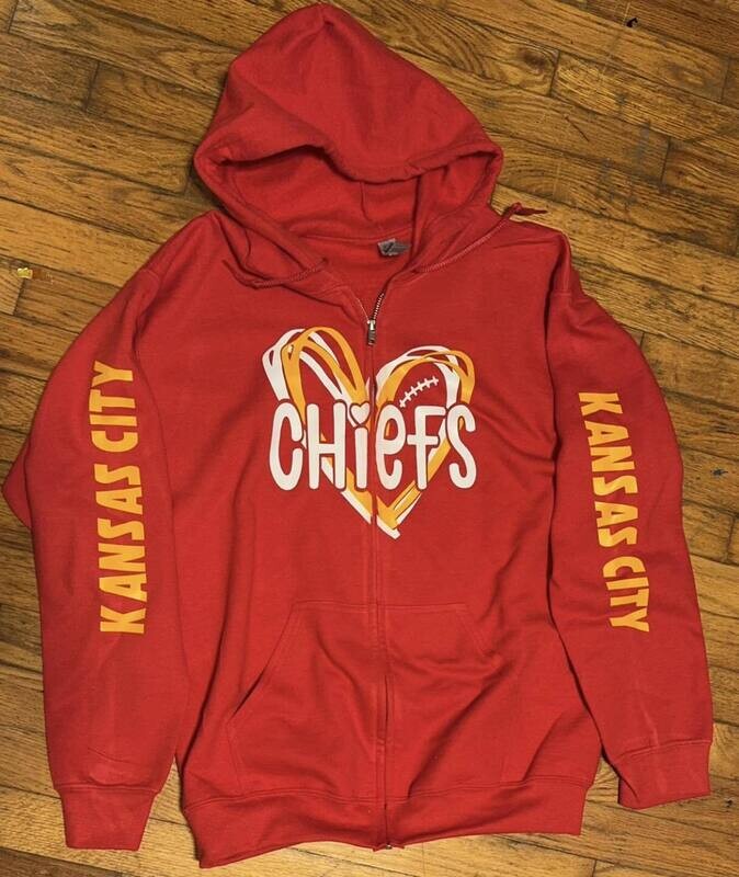 Adult Chiefs Heart Zip Jacket Adult Chiefs Heart Zip Jacket