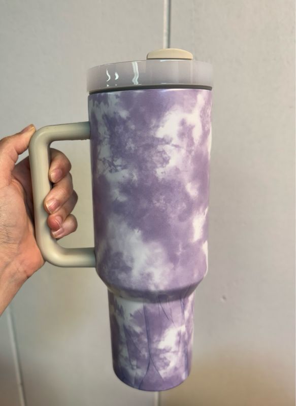 Purple Tie Dye 40oz Cup