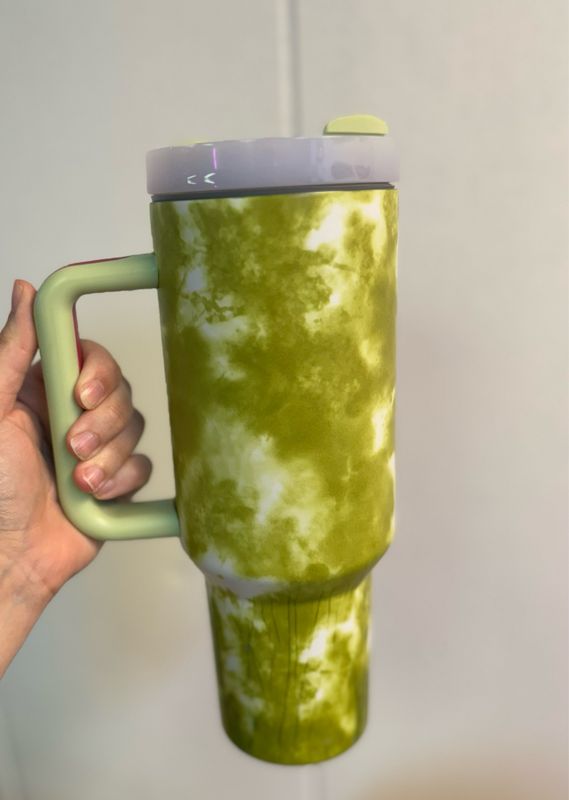 Green Tie Dye 40oz Cup