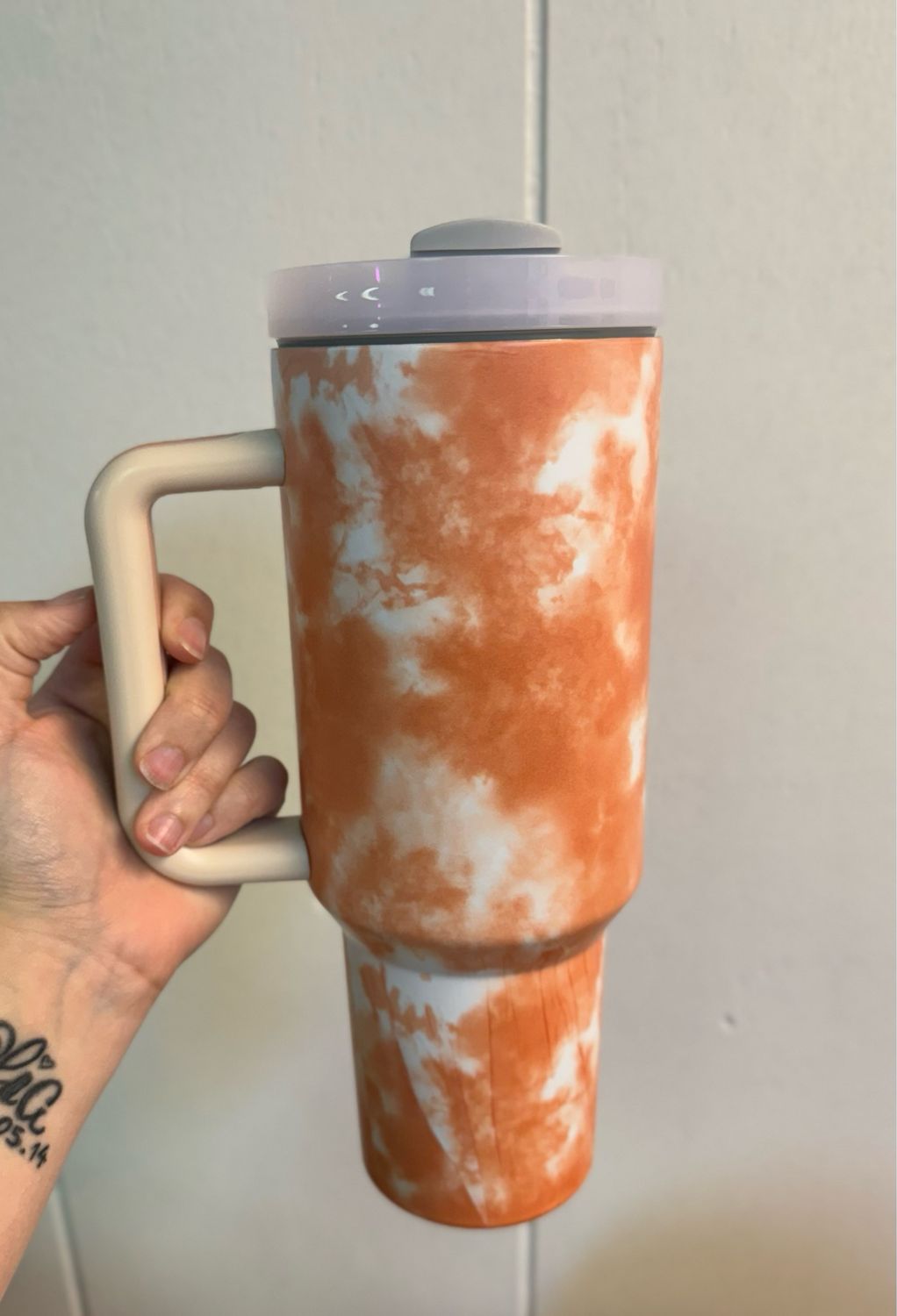 Orange Tie Dye 40oz Cup