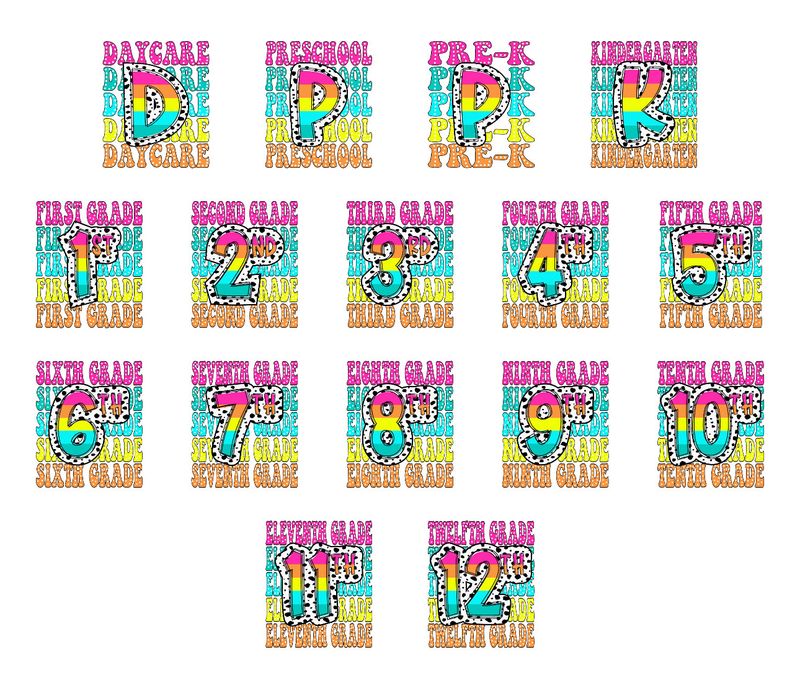 Colorful Stacked Grades