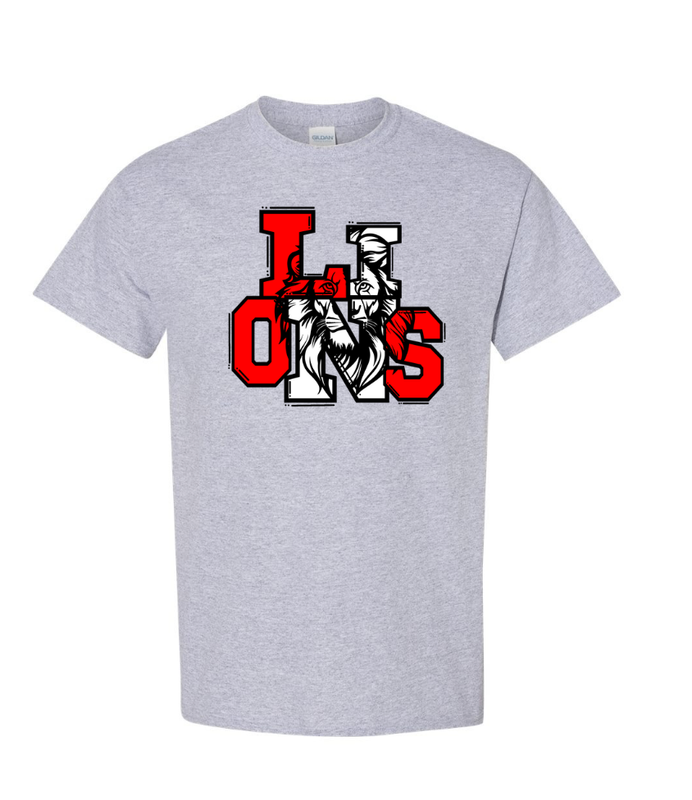 Lions Stacked Block Letters