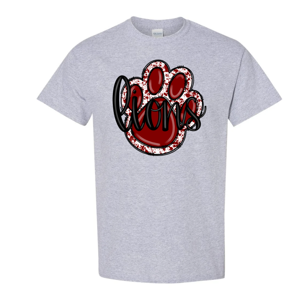 Lions Splatter Paw Print