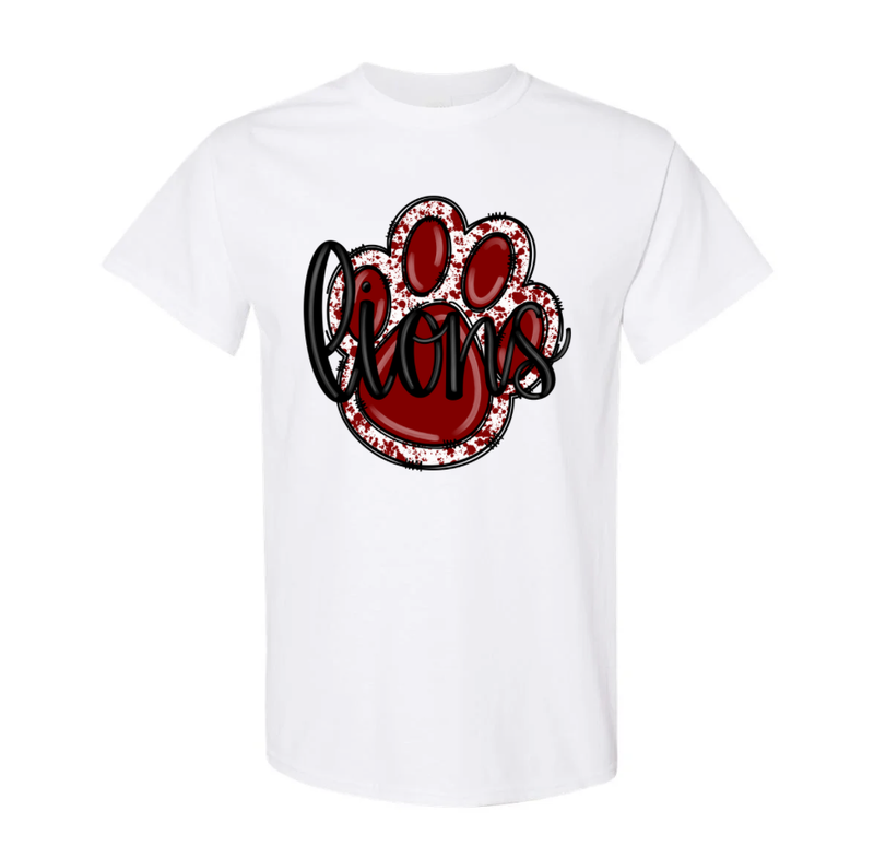 Lions Splatter Paw Print