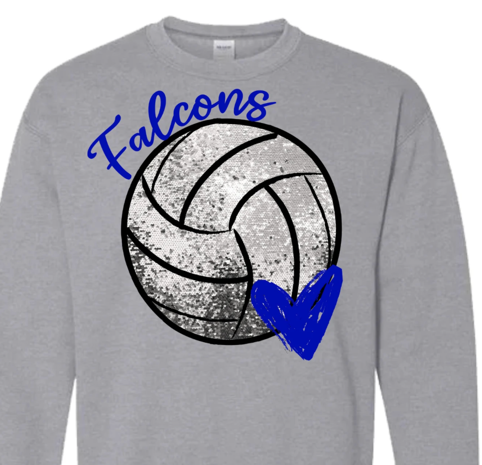 Falcons Faux Glitter Volleyball