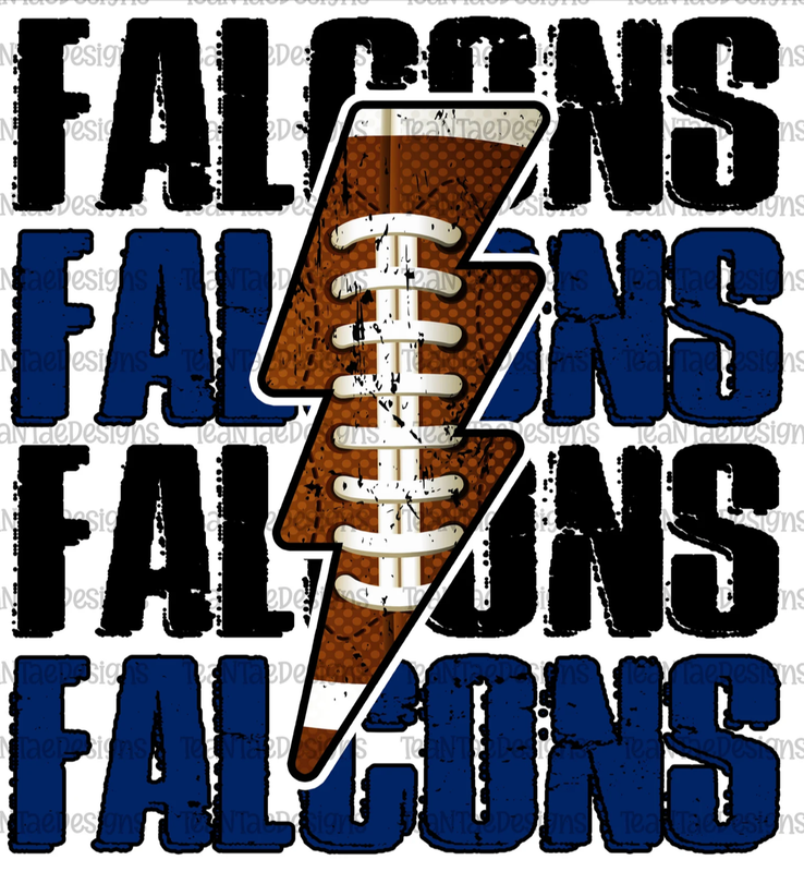 Falcons Stacked Football