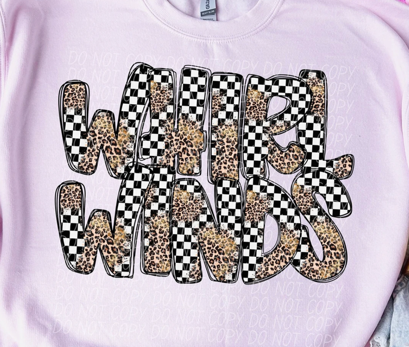 Whirlwinds Checkered Leopard Print