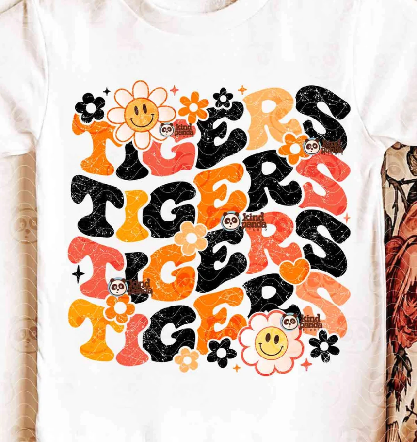 Tigers Wavy Flowers