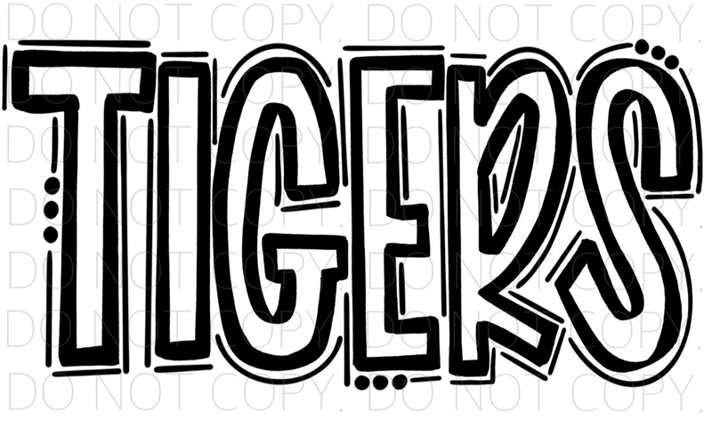 Tigers Doodle Letters