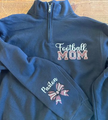 Custom Sports Mom With Sleeve Name