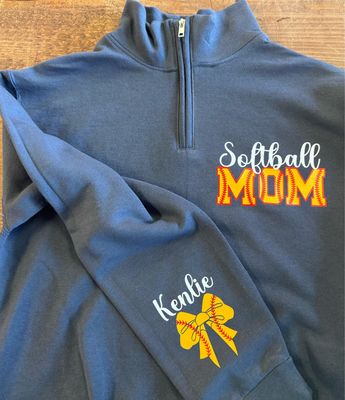Custom Sports Mom With Sleeve Name
