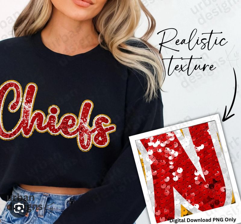 Chiefs Sequin Patch Sweatshirt