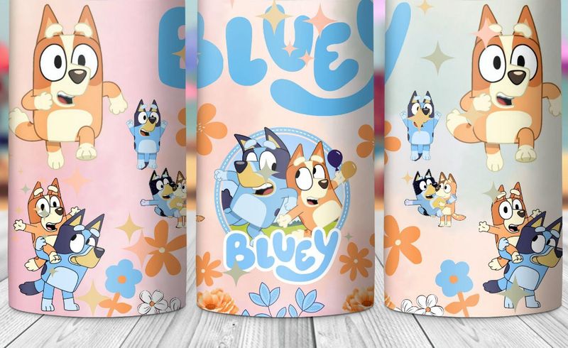 Floral Bluey Cup