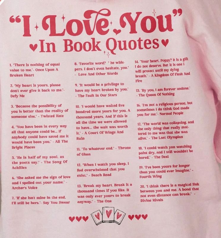 I Love You In Book Quotes