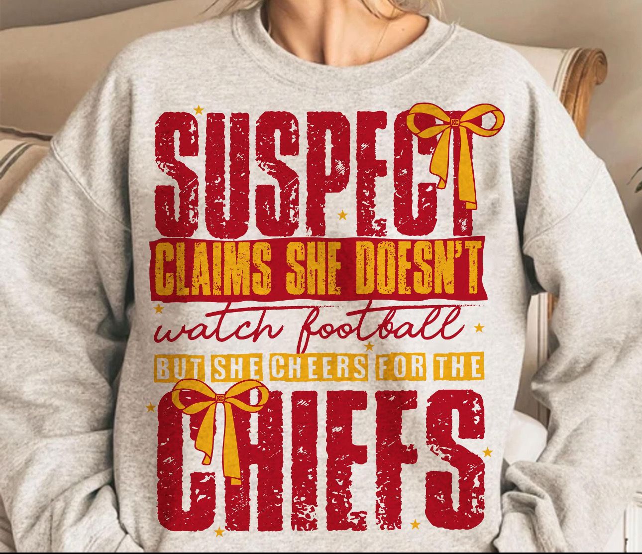 Suspect Claims She Doesn’t Watch Football But Cheers For The Chiefs (youth And Adult)