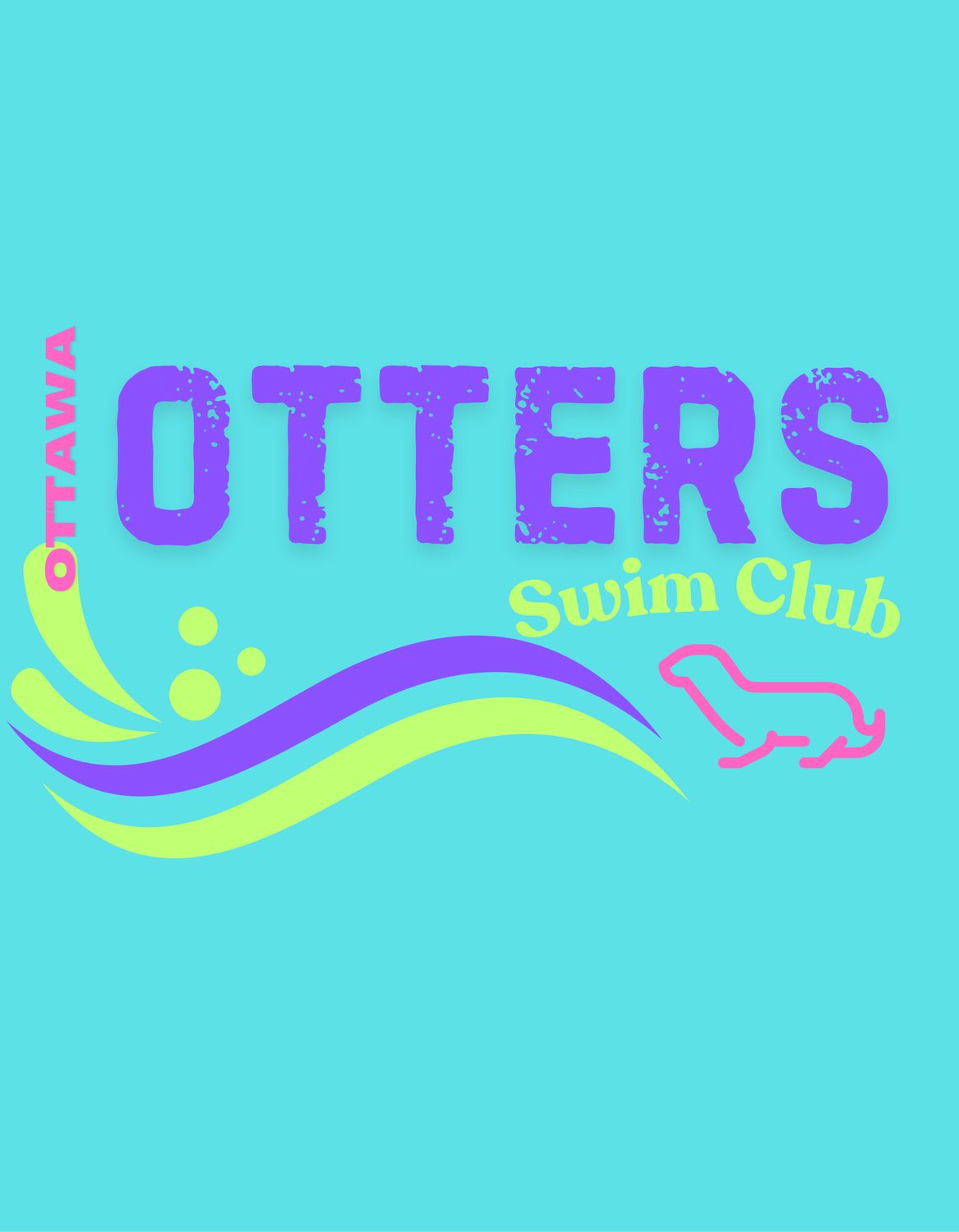 Otters Swim Club Comfort Color T-Shirt (Adult)