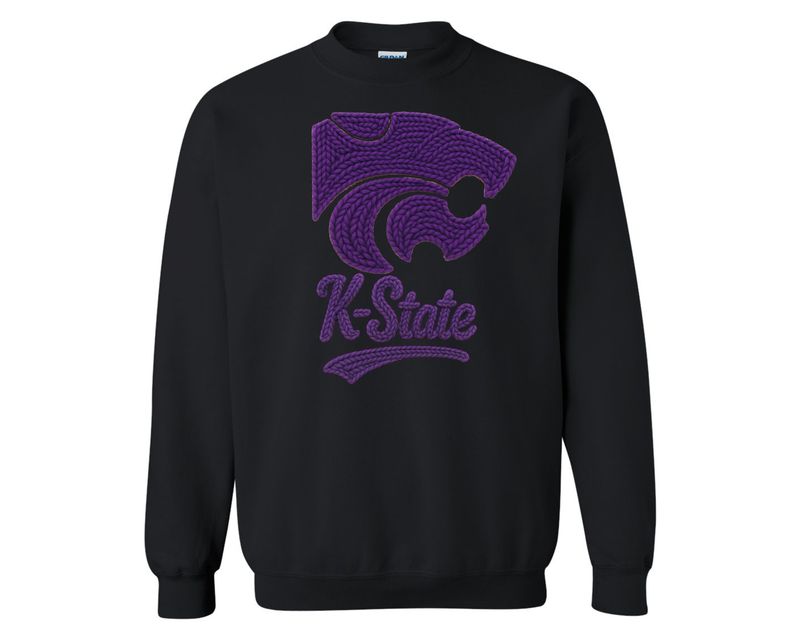 Faux Crochet K State Wildcats Faux Crochet K State Wildcats