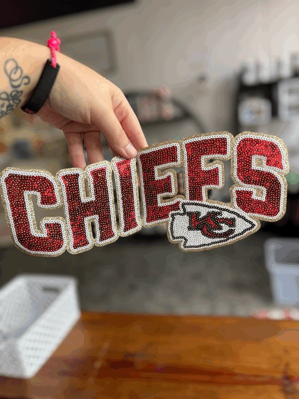 Chiefs Sequin Patch Sweatshirt Chiefs Sequin Patch Sweatshirt