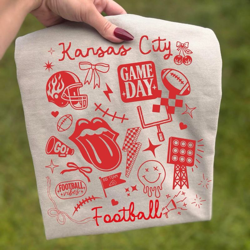 Kansas City Football Doodle (adult &amp; youth)