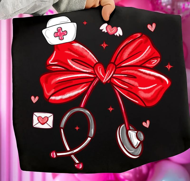 Red Stethoscope Bow Red Stethoscope Bow