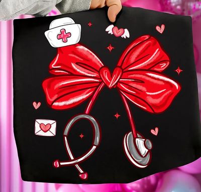 Red Stethoscope Bow