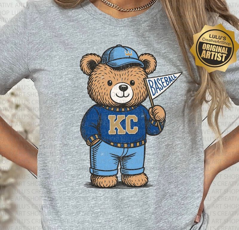KC Baseball Bear (Kids)