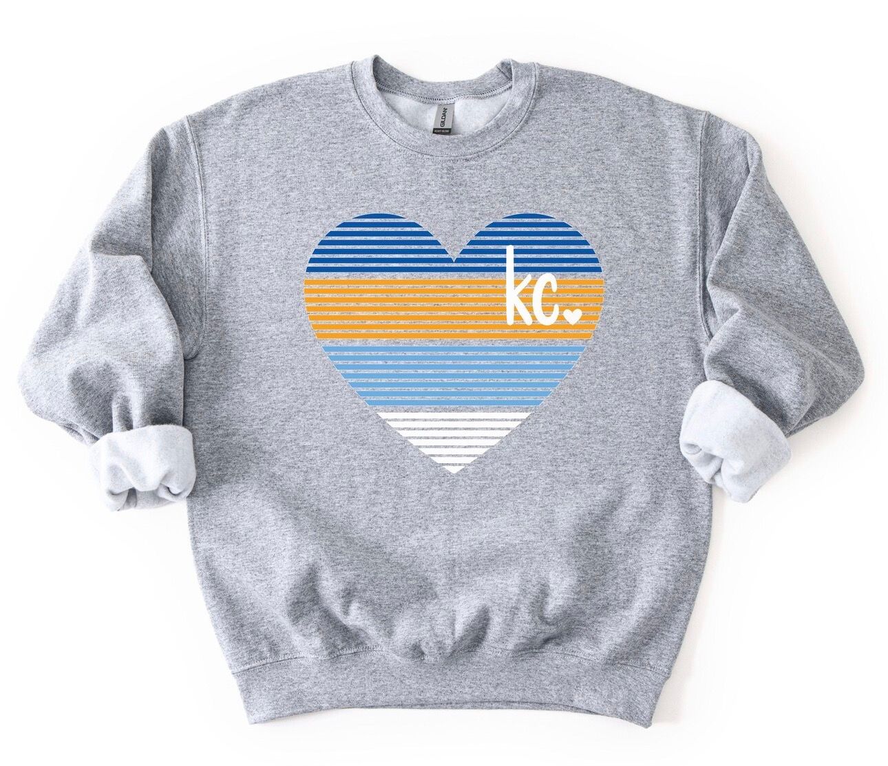 KC or Royals Stacked Heart (Kids)