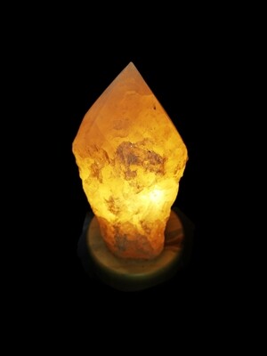 Rose Quartz Half Polished Point Lamp