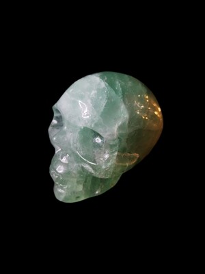 Green Fluorite Skull Carving
