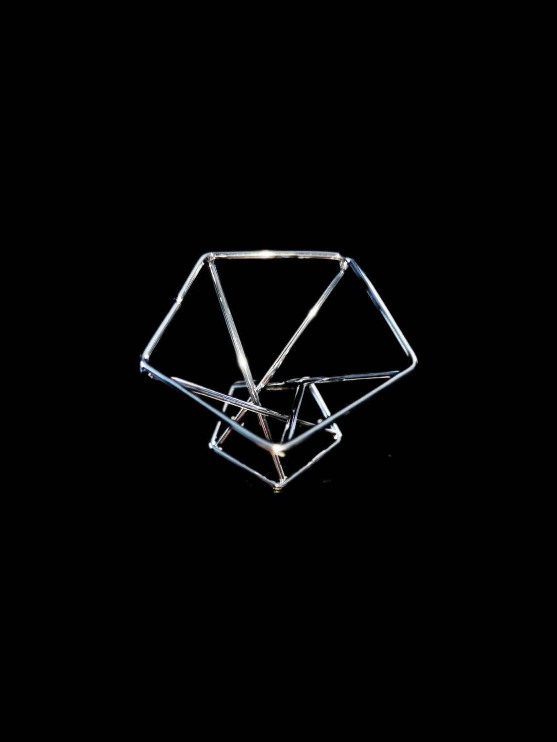 Metal Sphere Stands Silver