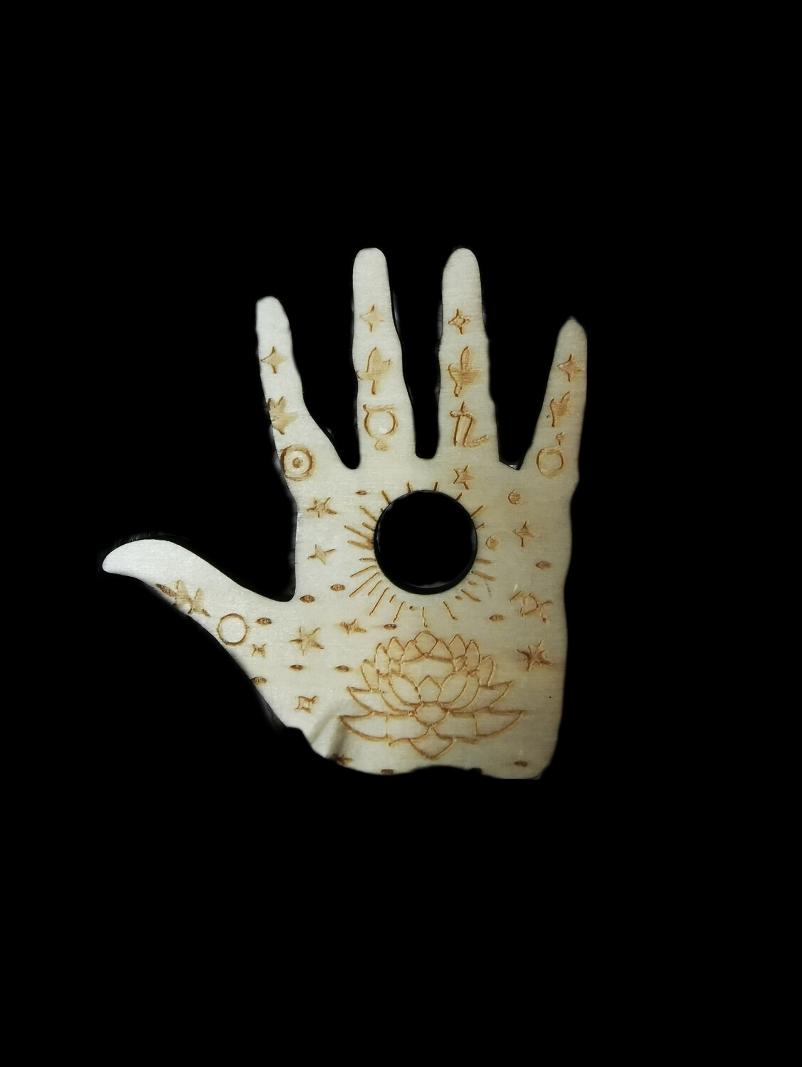 Wooden Sphere Stands Hand
