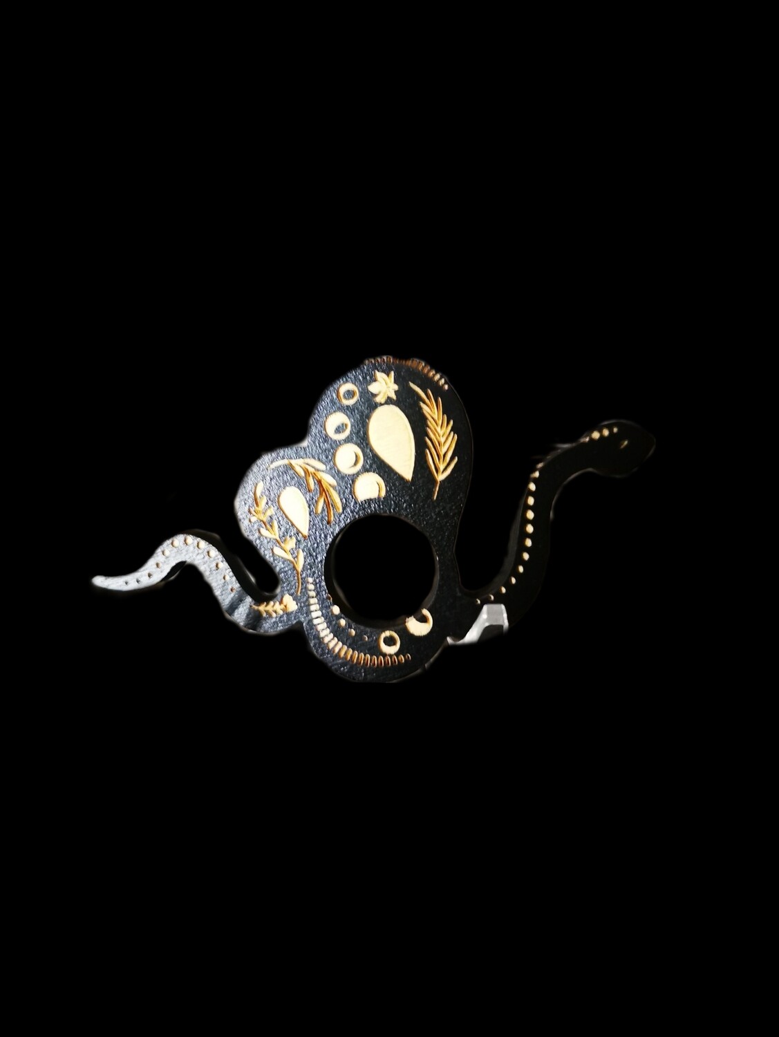 Wooden Sphere Stands Snake