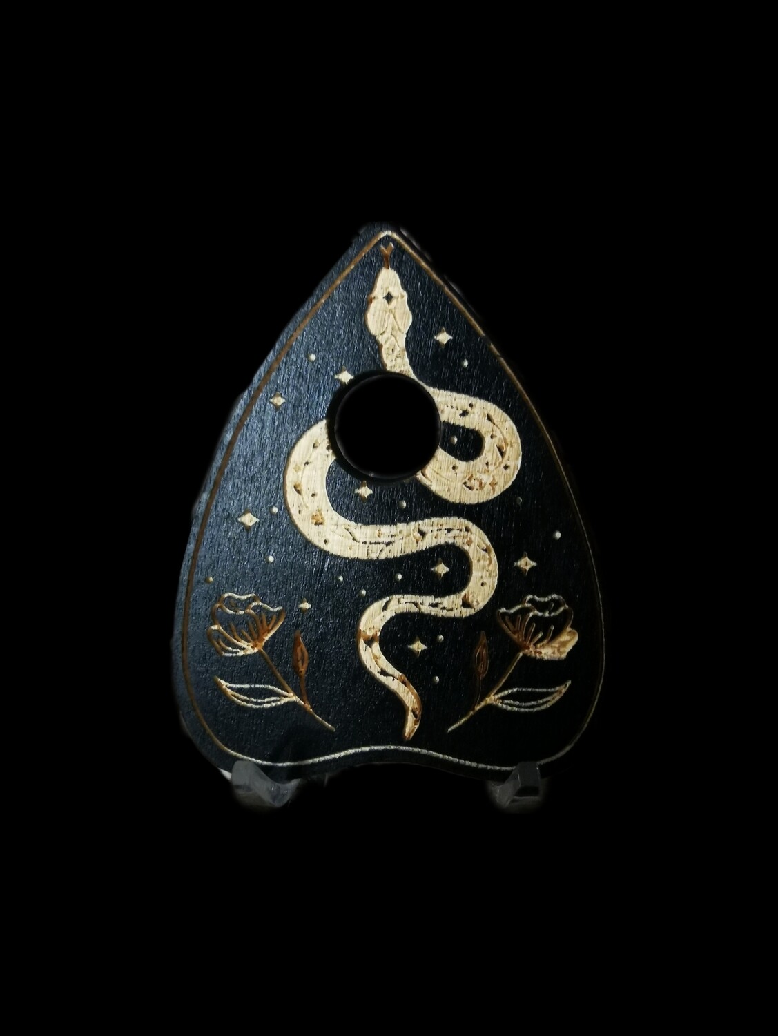 Wooden Sphere Stands Ouija Snakes