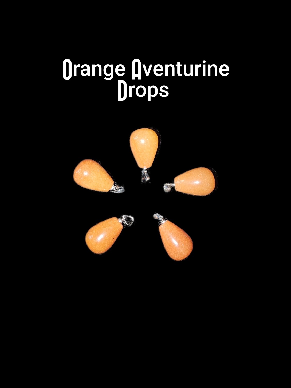 Pendant Orange Aventurine Drop 