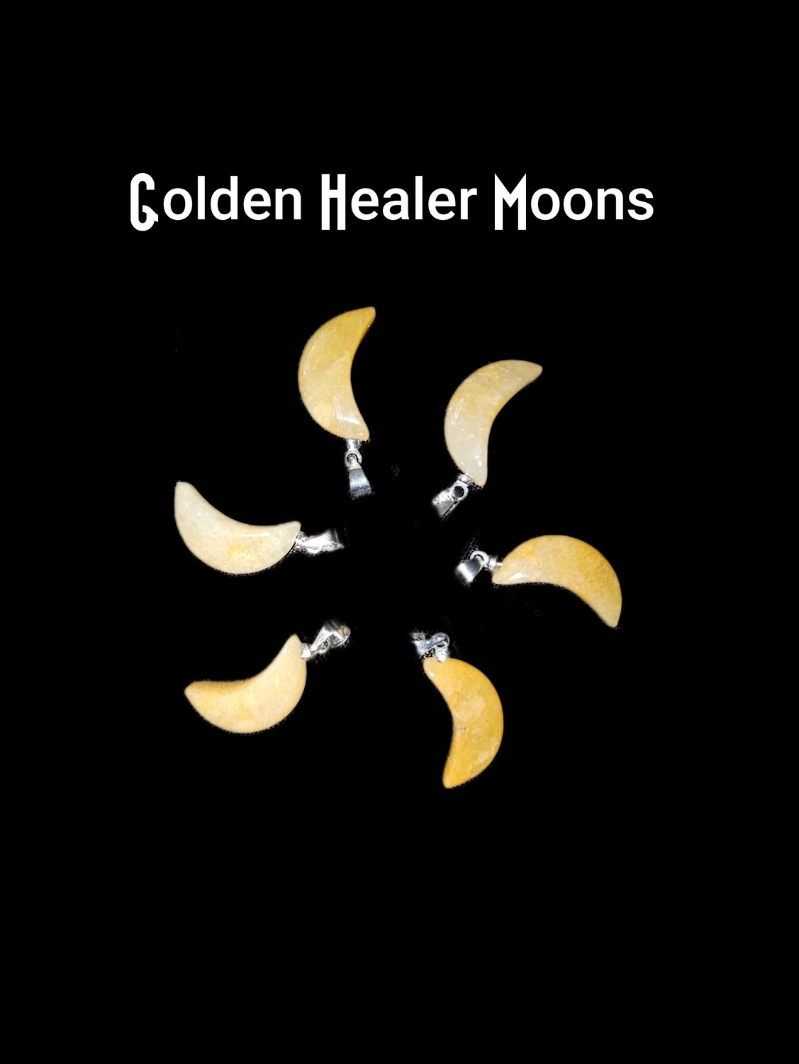 Pendant Golden Healer Moon 